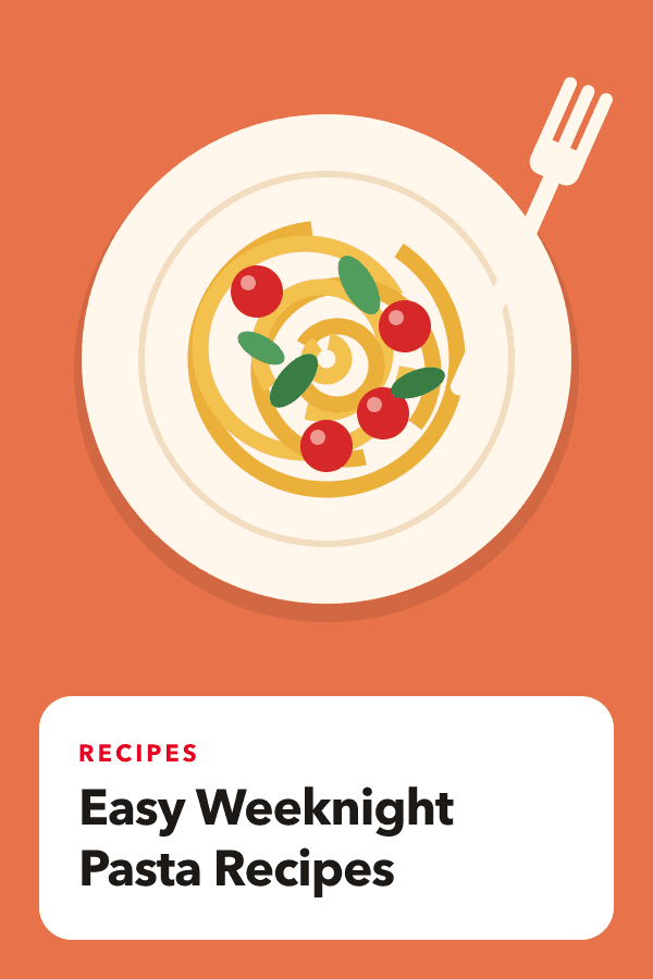 Example pin: Easy weeknight pasta recipes